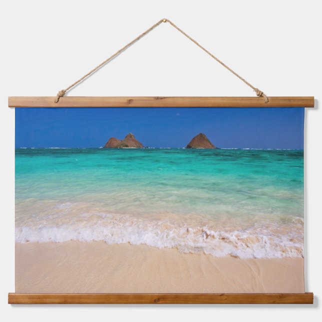 Tapiz Con Marco De Madera Playa (Anverso )