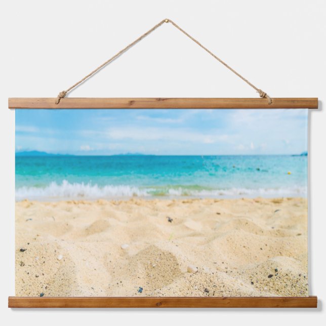 Tapiz Con Marco De Madera Playa (Anverso )