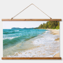 Tapiz Con Marco De Madera Playa