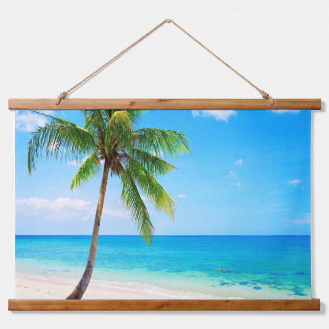 Tapiz Con Marco De Madera Playa (Anverso )