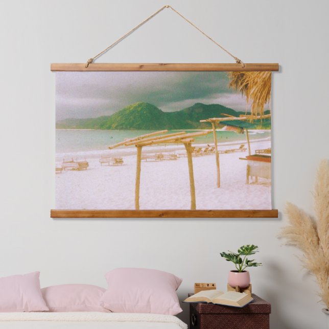 Tapiz Con Marco De Madera Playa Selong Belanak - Lombok - Indonesia (Dormitorio)