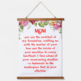 Tapiz Con Marco De Madera Poema de mamá