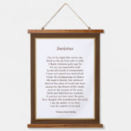 Tapiz Con Marco De Madera Poema inspirador Invictus