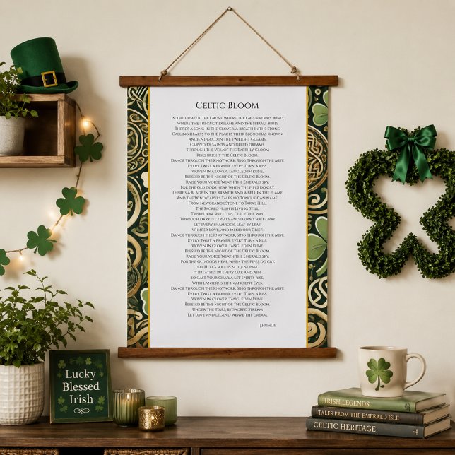 Tapiz Con Marco De Madera Poesía Celtic Bloom (Subido por el creador)