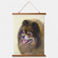 Pomerania Negra y Tan Pintura Original de Perro
