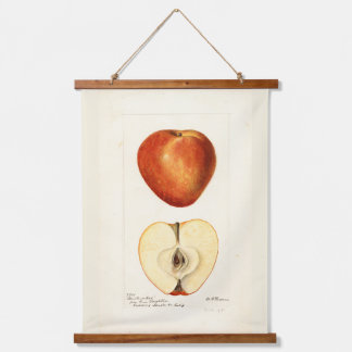 Tapiz Con Marco De Madera Pomological Watercolor Marshall Red Scrapbook