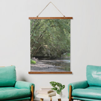 Tapiz Con Marco De Madera Pond under the Trees Wood Topped Tapestry