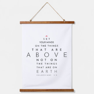 Tapiz Con Marco De Madera Ponga Sus Mentes En Las Cosas De Arriba, Colossian