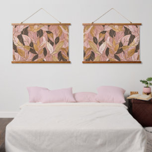 Tapiz Con Marco De Madera Popular Rubor Pink Gold Boho deja colección