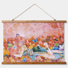 Tapiz Con Marco De Madera Por la tarde