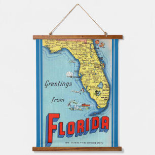 Tapiz Con Marco De Madera Postal de Florida
