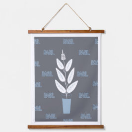 Tapiz Con Marco De Madera poster de albahaca del jardín