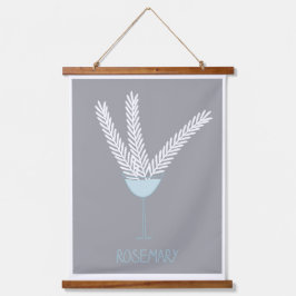 Tapiz Con Marco De Madera poster de romero de jardín