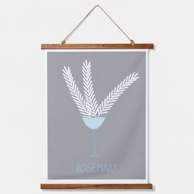 Tapiz Con Marco De Madera poster de romero de jardín (Anverso)