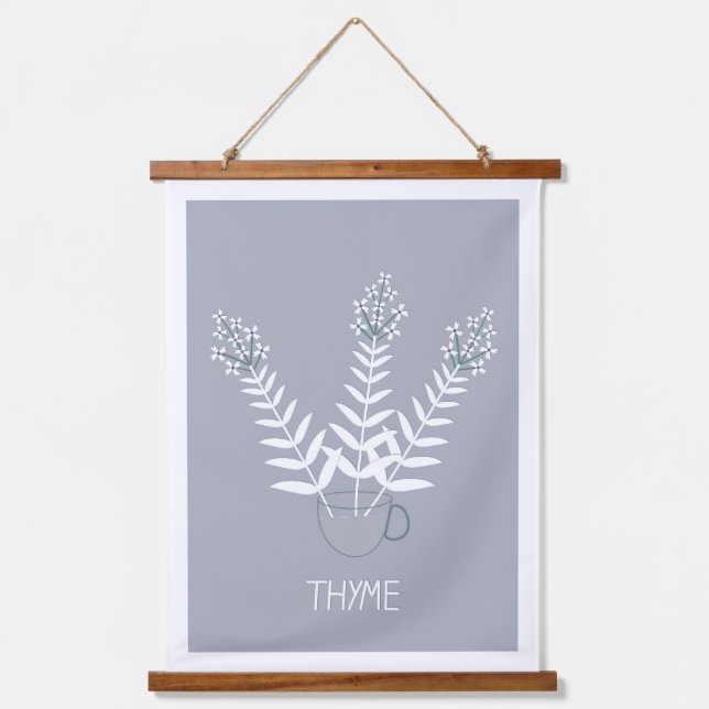 Tapiz Con Marco De Madera poster de thyme garden (Anverso)