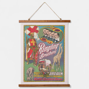 Tapiz Con Marco De Madera Poster del circo de los hermanos de la ringling de