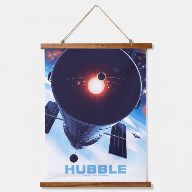 Tapiz Con Marco De Madera Poster del telescopio espacial Hubble. (Anverso)