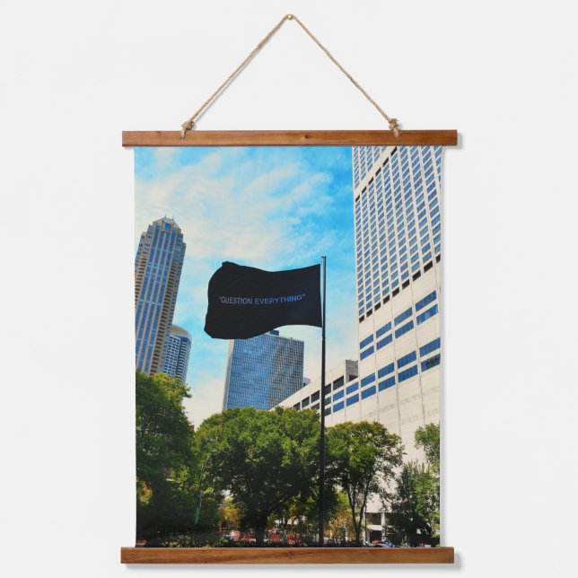 Tapiz Con Marco De Madera Preguntar todo (Anverso)