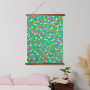 Tapiz Con Marco De Madera Primavera Verde arte pintoresco