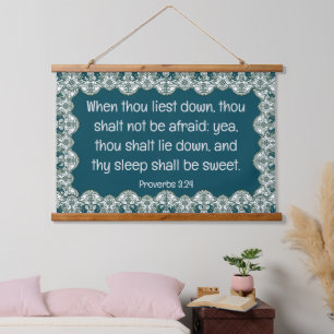 Tapiz Con Marco De Madera Proverbios 3:24