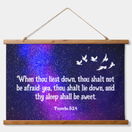 Tapiz Con Marco De Madera Proverbios 3:24