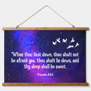Tapiz Con Marco De Madera Proverbios 3:24