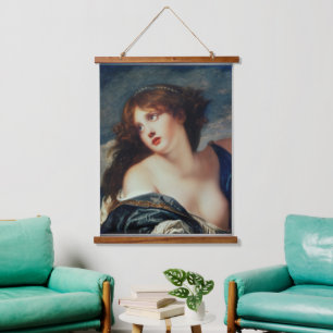 Tapiz Con Marco De Madera Psique por Jean-Baptiste Greuze