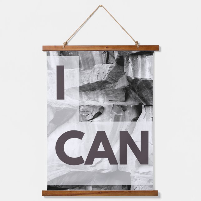 Tapiz Con Marco De Madera Puedo Gray Stone Rock (Anverso)