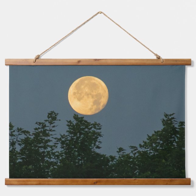 Tapiz Con Marco De Madera Puesta de luna (Anverso )