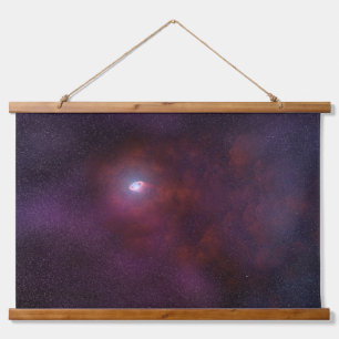 Tapiz Con Marco De Madera Pulsar Viento De Una Estrella De Neutrón.