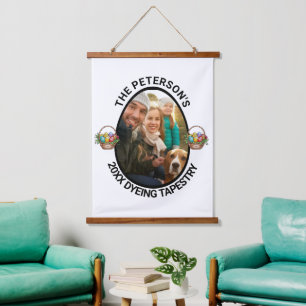 Tapiz Con Marco De Madera Pun de Pascua Personalizado 2025 Family Photo Dy