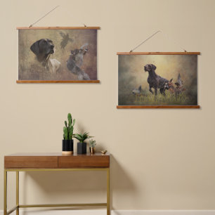 Tapiz Con Marco De Madera Punteros de corto alcance alemanes (GSP)