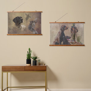 Tapiz Con Marco De Madera Punteros de corto alcance alemanes (GSP)