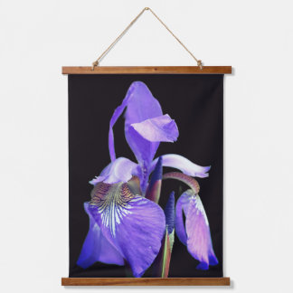 Tapiz Con Marco De Madera Purple Blue Flag Iris Flower 