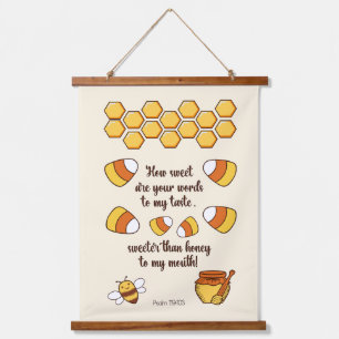 Tapiz Con Marco De Madera Qué Dulces Son Tus Palabras Candy Corn