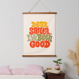 Tapiz Con Marco De Madera Querido Santa, he sido un buen diseño