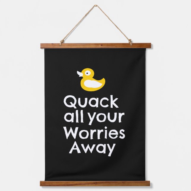 Tapiz Con Marco De Madera Quita todas tus preocupaciones (Anverso)