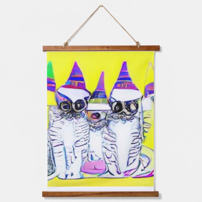 Tapiz Con Marco De Madera raro psicodélico kool katz 1 (Anverso)