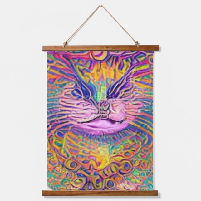 Tapiz Con Marco De Madera raro psicodélico kool katz 12 (Anverso)