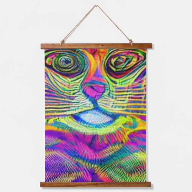 Tapiz Con Marco De Madera raro psicodélico kool katz 17 (Anverso)