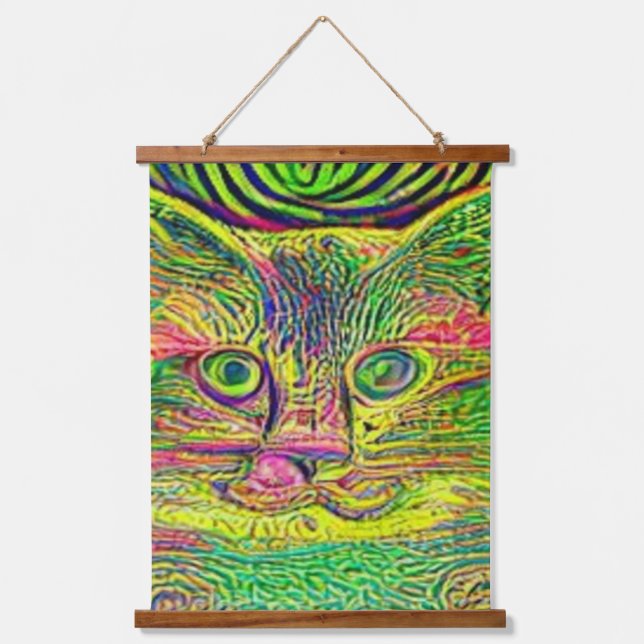 Tapiz Con Marco De Madera raro psicodélico kool katz 20 (Anverso)