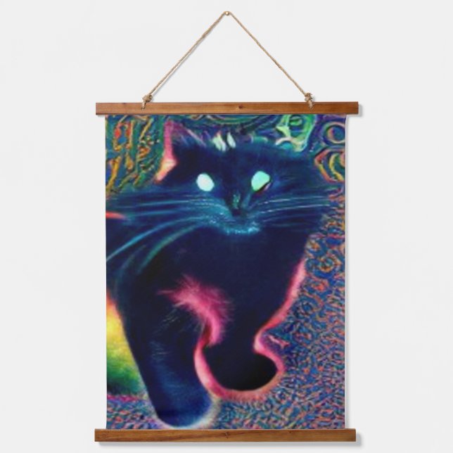 Tapiz Con Marco De Madera raro psicodélico kool katz 21 (Anverso)