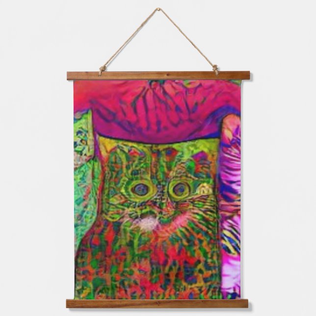 Tapiz Con Marco De Madera raro psicodélico kool katz 22 (Anverso)