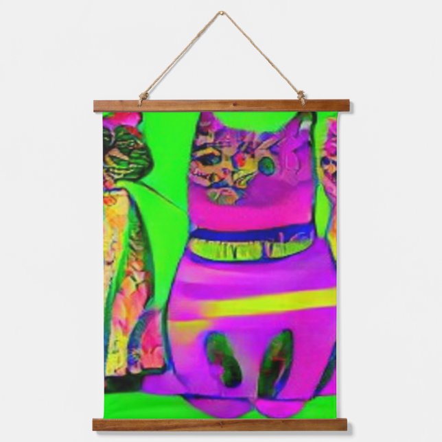 Tapiz Con Marco De Madera raro psicodélico kool katz 6 (Anverso)