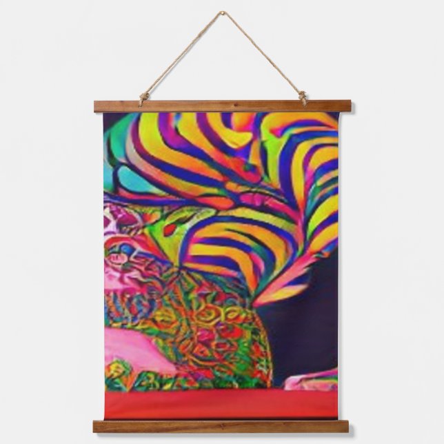 Tapiz Con Marco De Madera raro psicodélico kool katz 7 (Anverso)
