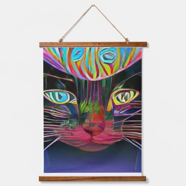 Tapiz Con Marco De Madera raro psicodélico kool katz 8 (Anverso)