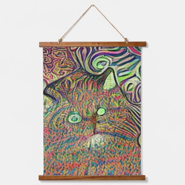 Tapiz Con Marco De Madera raro psicodélico kool katz 9 (Anverso)