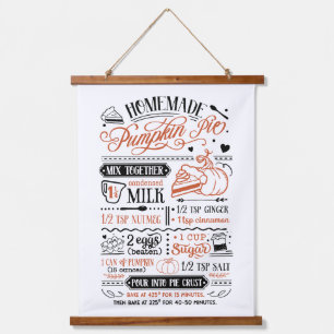 Tapiz Con Marco De Madera Receta casera de calabaza   Granja