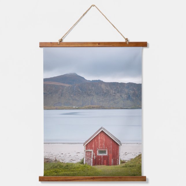 Tapiz Con Marco De Madera Red Cabin Ramberg Lofoten (Anverso)
