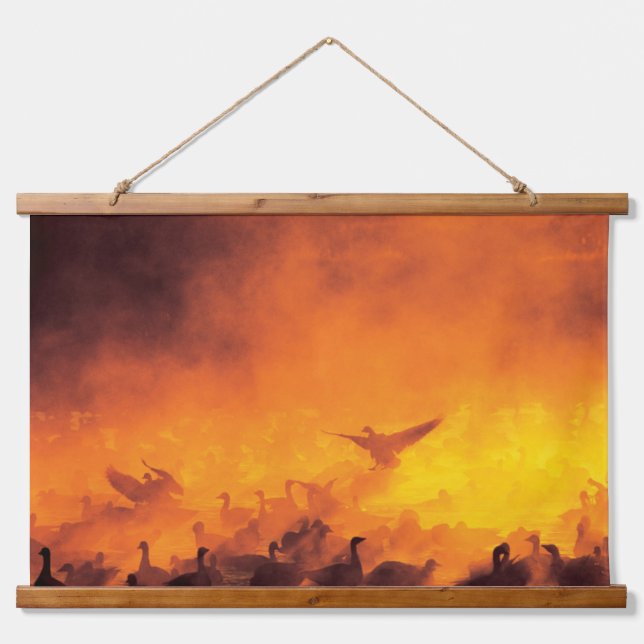 Tapiz Con Marco De Madera Refugio Nacional de Vida Silvestre Bosque del Apac (Anverso )